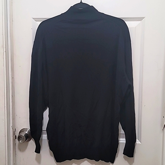 TSE MEN'S BLACK 100% SUPER FINE WOOL TURTLENECK  SWEATER SIZE XL - Picture 4 of 8